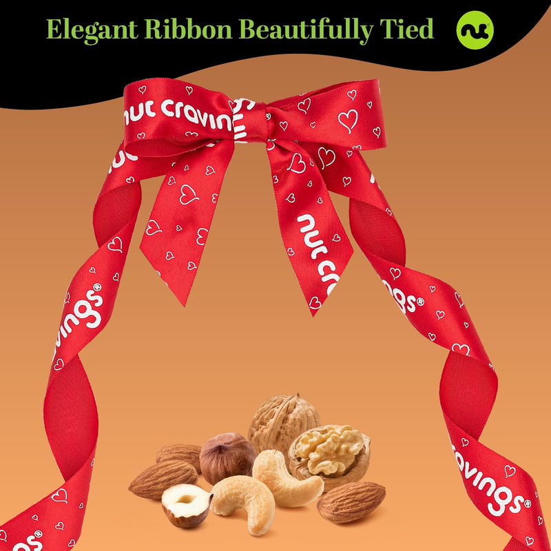 Red Ribbon Mixed Nuts Wood Tray NCG100028