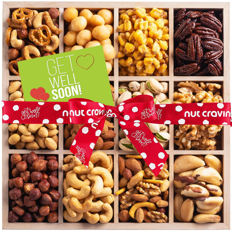 Get Well Soon Mixed Nuts Wooden Tray NCG100046