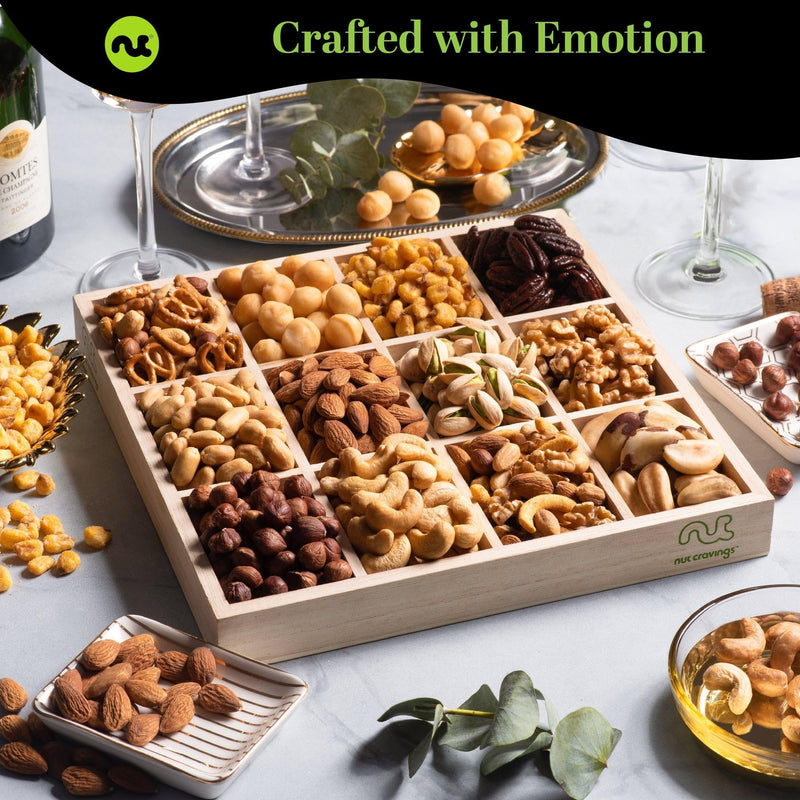 Happy Holiday Mixed Nuts Wooden Tray NCG100047