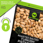 Nut Cravings - Roasted & Lightly Salted Turkish Pistachios Antep (16oz - 1 LB) Packed Fresh in Resealable Bag - Nut Snack - Healthy Protein Food, All Natural, Keto Friendly, Vegan, Kosher