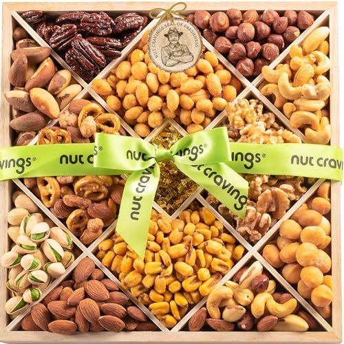 Mixed Nuts Wood Gift Tray Diamond NCG100022