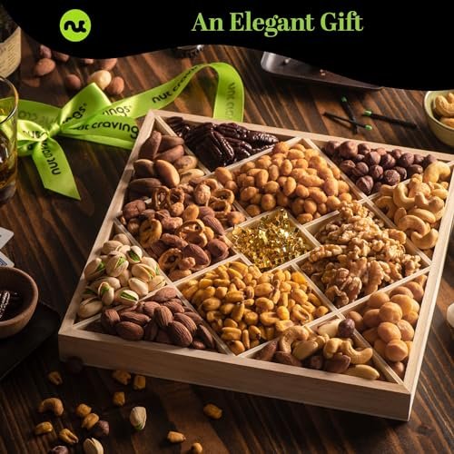 Mixed Nuts Wood Gift Tray Diamond NCG100022