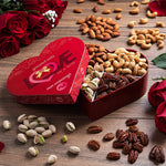 Nuts Gift Basket in Heart Box (4 Piece Assortment) NCG100052